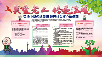 关爱老人展板关爱空巢老人海报