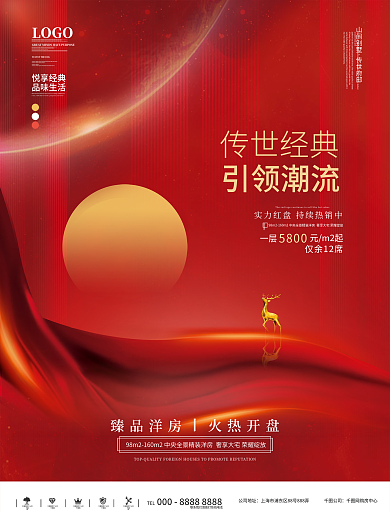 原创房地产热销刷屏红稿系列二海报