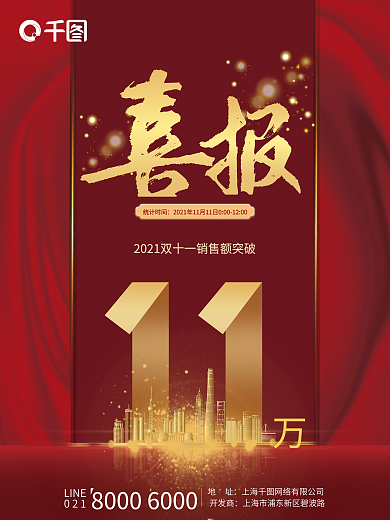 地产双11销售喜报战报