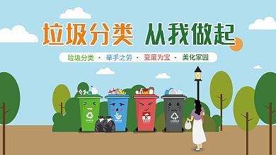 垃圾分类从我做起宣传展板