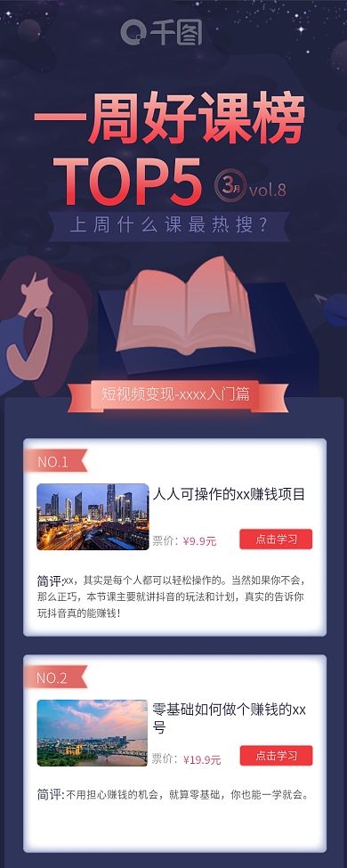 一周好课课程详情页排行详情页排行榜长图