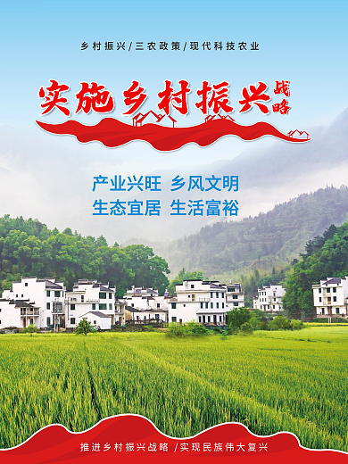 乡村振兴战略海报