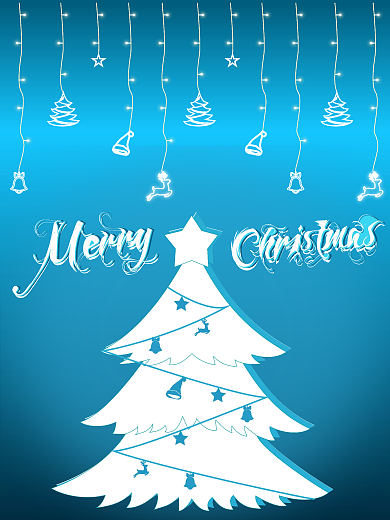 圣诞节装饰氛围灯光海报