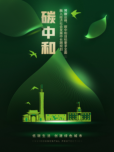 做好碳达峰碳中和工作新发展理念宣传海报