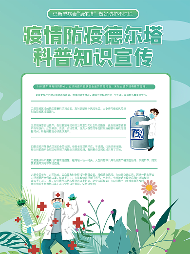 疫情防疫抗疫科普知识宣传系列海报