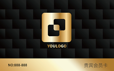 原创高档商务休闲VIP黑金会员卡
