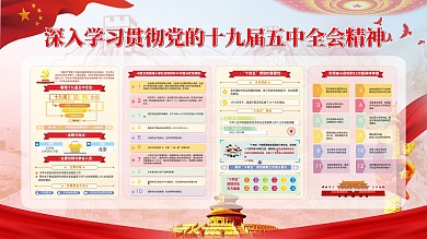 十九届五中全会展板彩色系