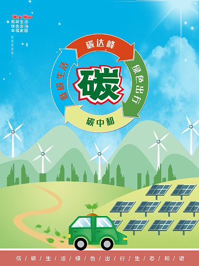做好碳达峰碳中和工作新发展理念宣传海报