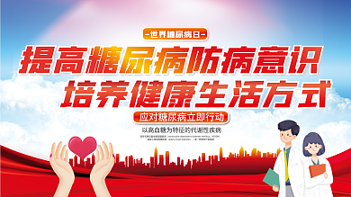 世界糖尿病日内容型展板