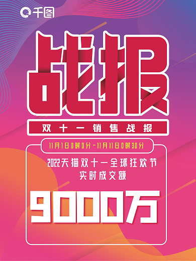 双十一喜报战报海报
