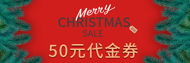 大气简约商场促销活动圣诞节优惠券红色