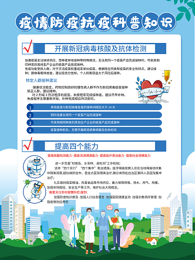 疫情防疫抗疫科普知识宣传系列海报