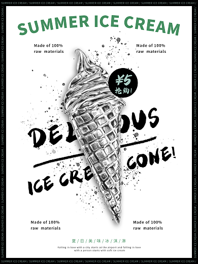 酸性冰淇淋潮流海报设计