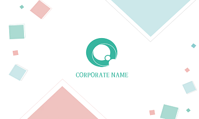 小清新多边形简约名片