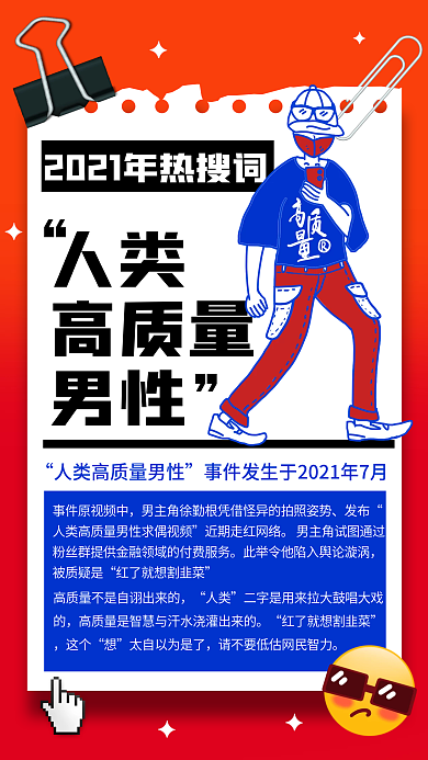 2021年热搜词回顾手机海报