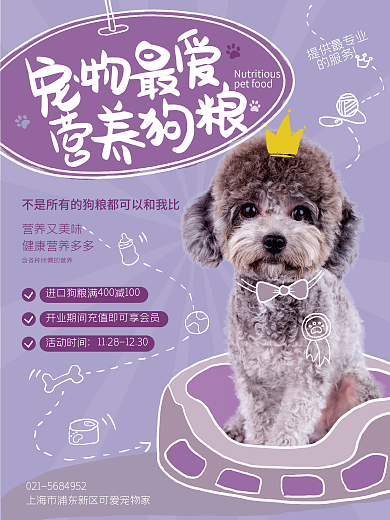 宠物食物食品零食促销海报