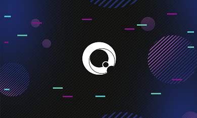 蓝色渐变故障风艺术线条科技感商务简约名片