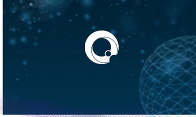 蓝色科技感圆形纹理简约几何商务名片