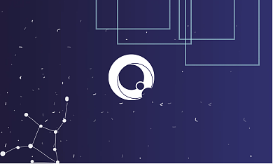 蓝色背景科技方框线条素材几何简约商务名片