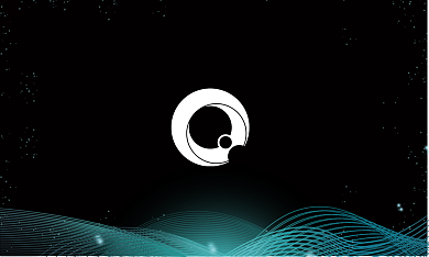 蓝绿色科技背景商务简约几何线条纹理名片