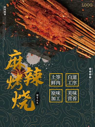 餐饮美食烧烤摄影图海报