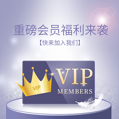 重磅会员福利来袭轻奢风会员主图