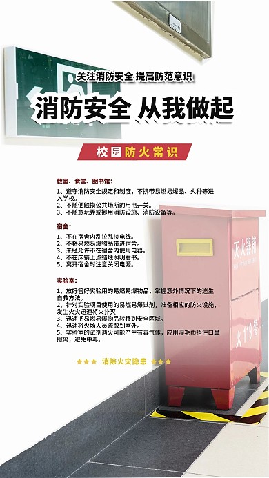 消防安全科普手机海报