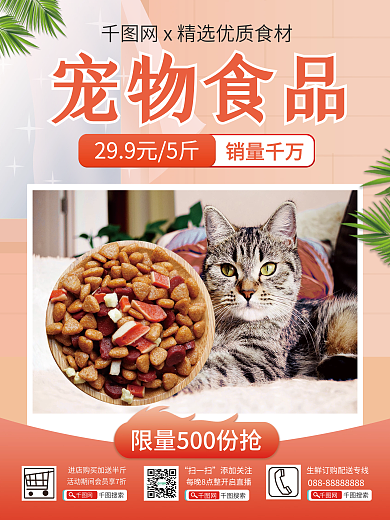 宠物食品零食食品食物平面宣传海报广告促销