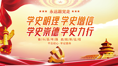 建党百年中国梦不忘初心党建展板海报背景