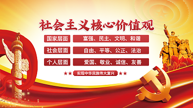 社会主义核心价值观党建海报展板背景