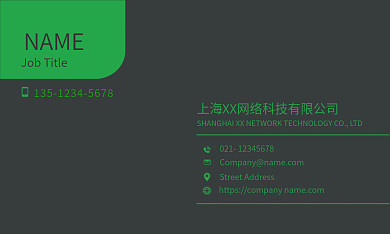 矢量可编辑名片模板