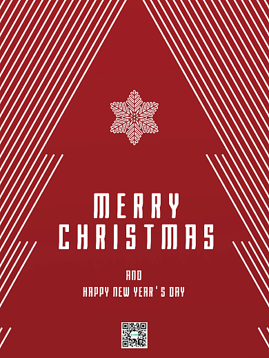 圣诞节海报平安夜红色简约创意圣诞节日海报