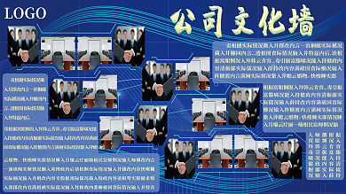 企业文化公司介绍展板文化墙海报模板