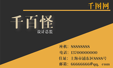 黑金简约高端大气名片