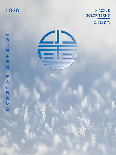小雪摄影图平面海报