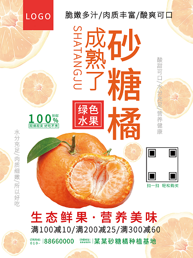 砂糖橘促销海报包装