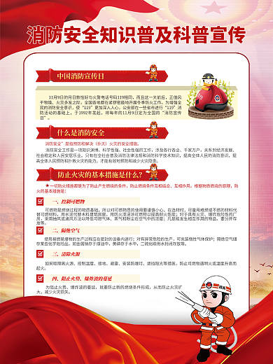 消防安全知识科普教育宣传系列海报