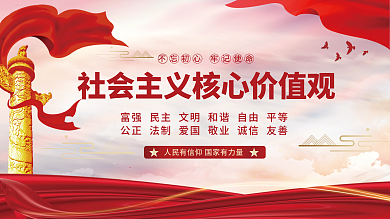 党建展板海报建党周年党群宣传核心价值观