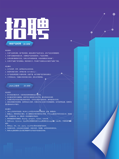 高端大气商务企业招聘海报