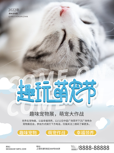 宠物休闲主题活动宣传海报