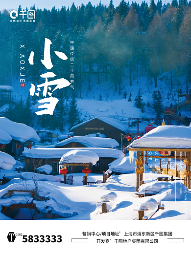 摄影图海报主题小雪海报