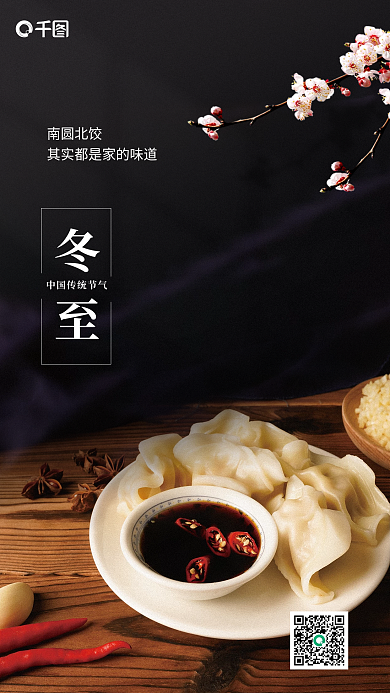 冬至节气手机海报