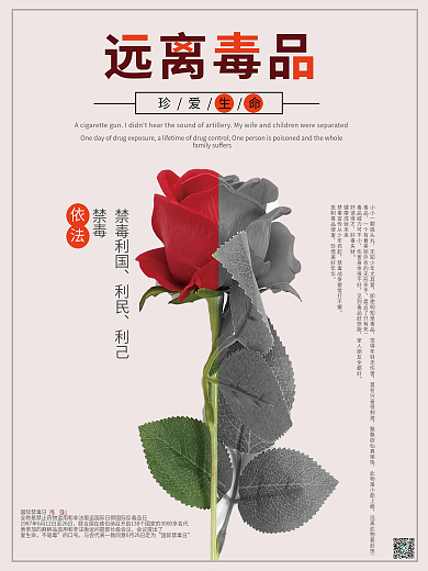 全民禁毒远离毒品宣传海报