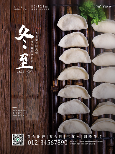 冬至摄影风房地产海报