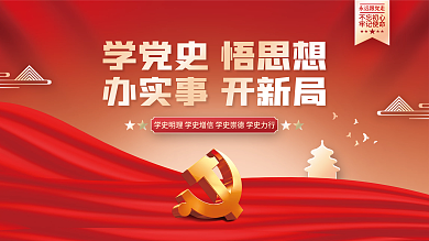 党史学习教育建党100周年党建海报展板