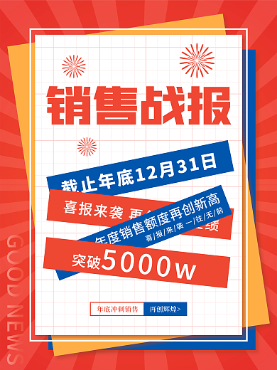 简约创意喜报战报动态海报