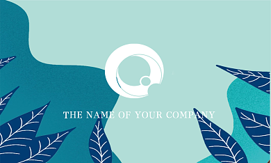 植物清新简约名片自然卡通健康医疗园艺