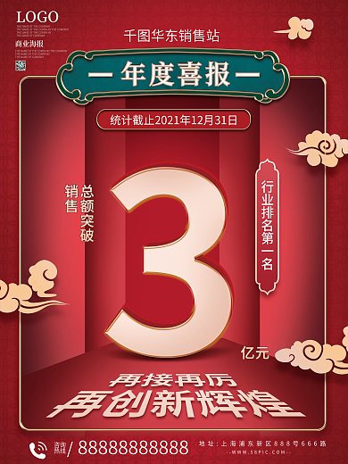 年底业绩喜报海报