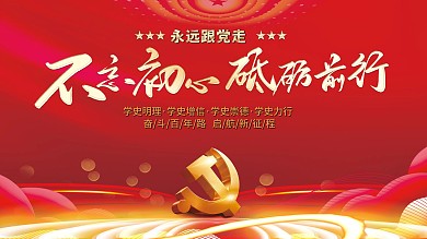 建党百年不忘初心中国梦党建展板海报背景