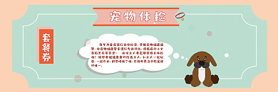 宠物体检套餐券风格简约
